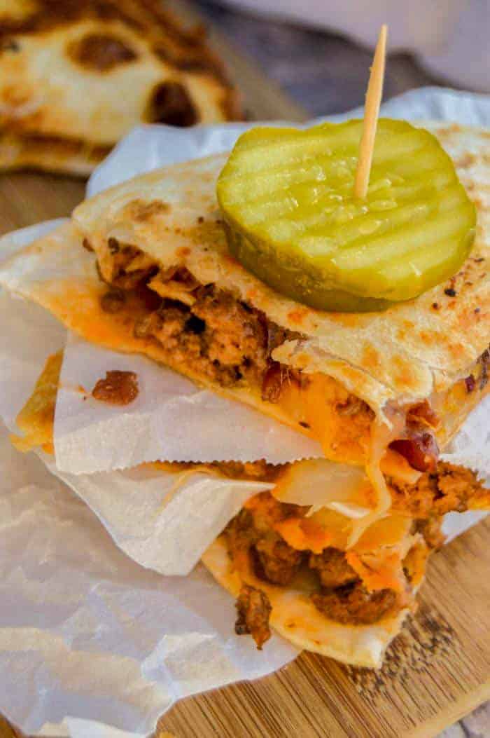 Bacon Cheeseburger Quesadilla