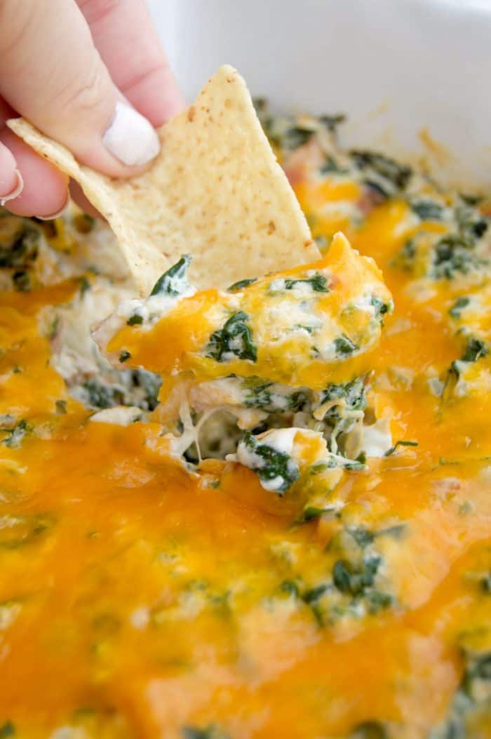 Crock Pot Spinach & Bacon Queso Dip • Bread Booze Bacon