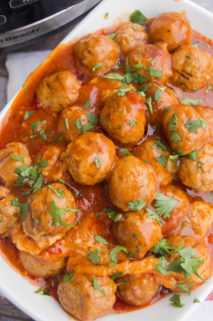 Slow Cooker Enchilada Meatballs