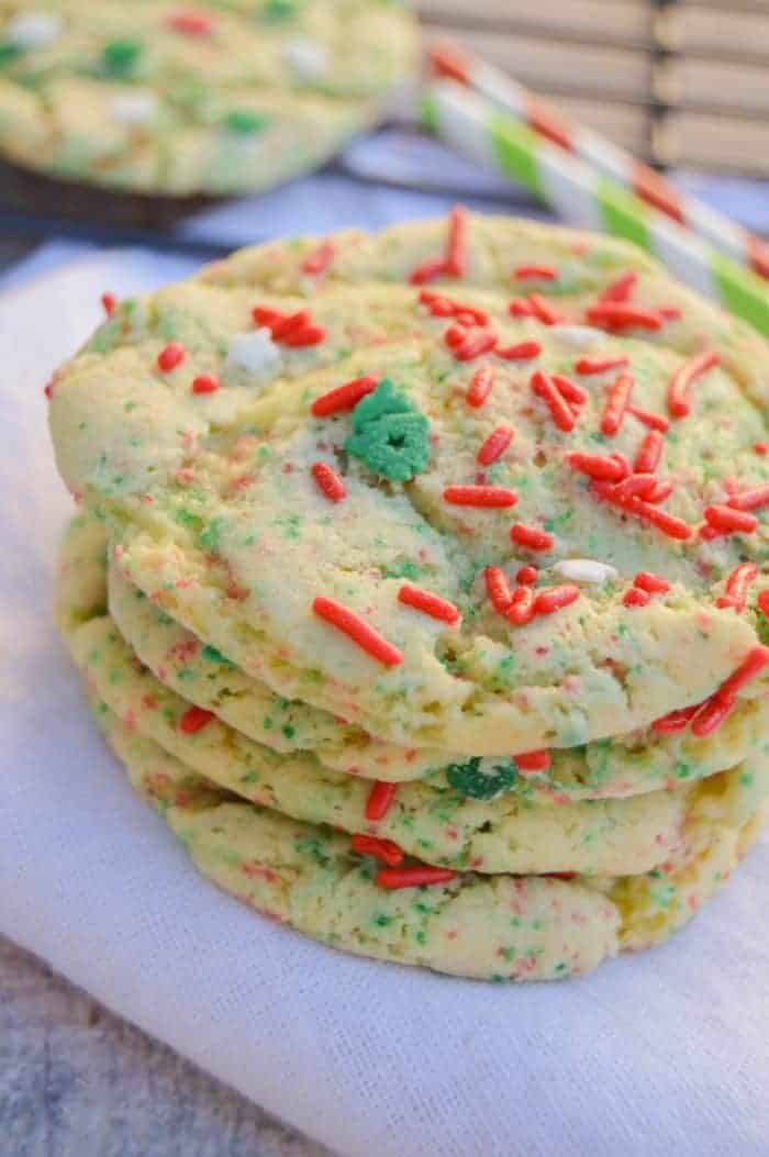 Yellow Cake Batter Christmas Cookies • The Diary of a Real Housewife