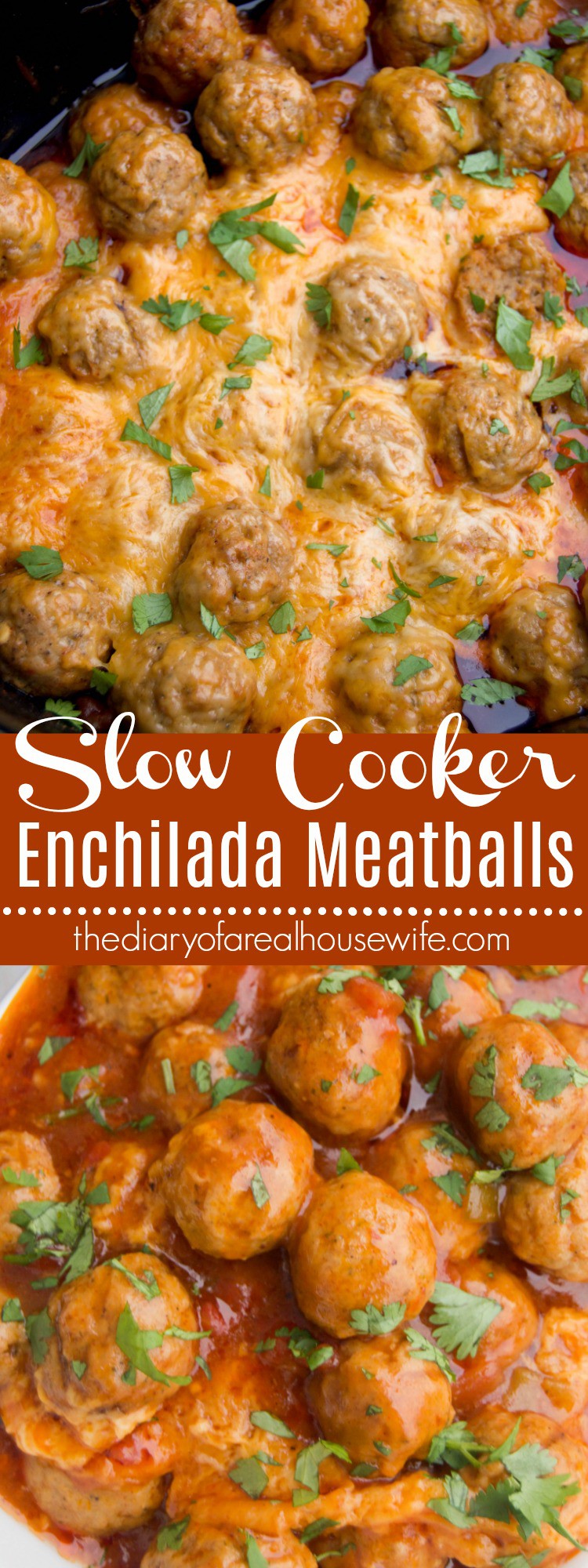 Slow Cooker Enchilada Meatballs - The Diary of a Real Housewife