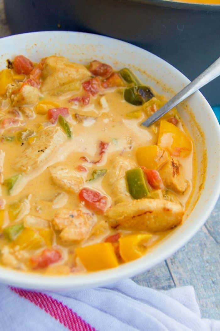 Cheesy Chicken Fajita Soup