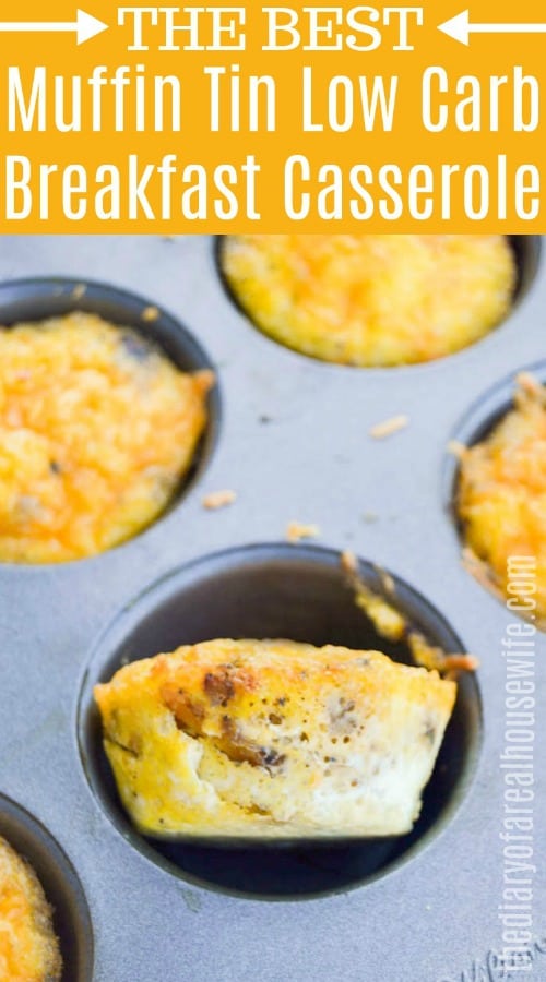 Muffin Tin Low Carb Breakfast Casserole • The Diary of a Real Housewife