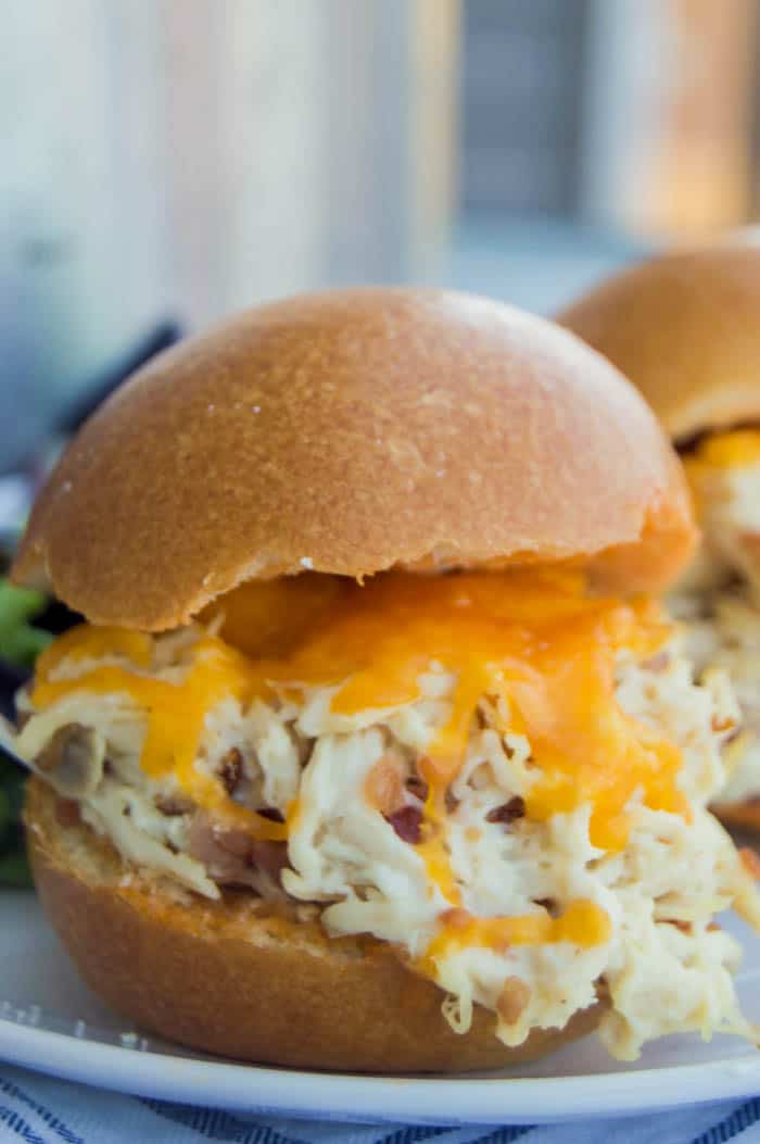 Slow Cooker Chicken Bacon Ranch Sliders • The Diary of a Real Housewife