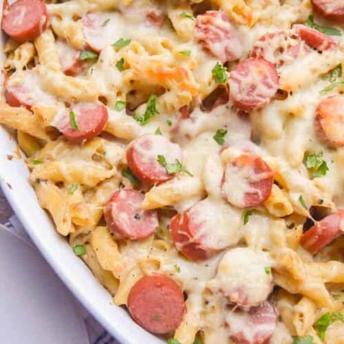 Kielbasa Alfredo Bake