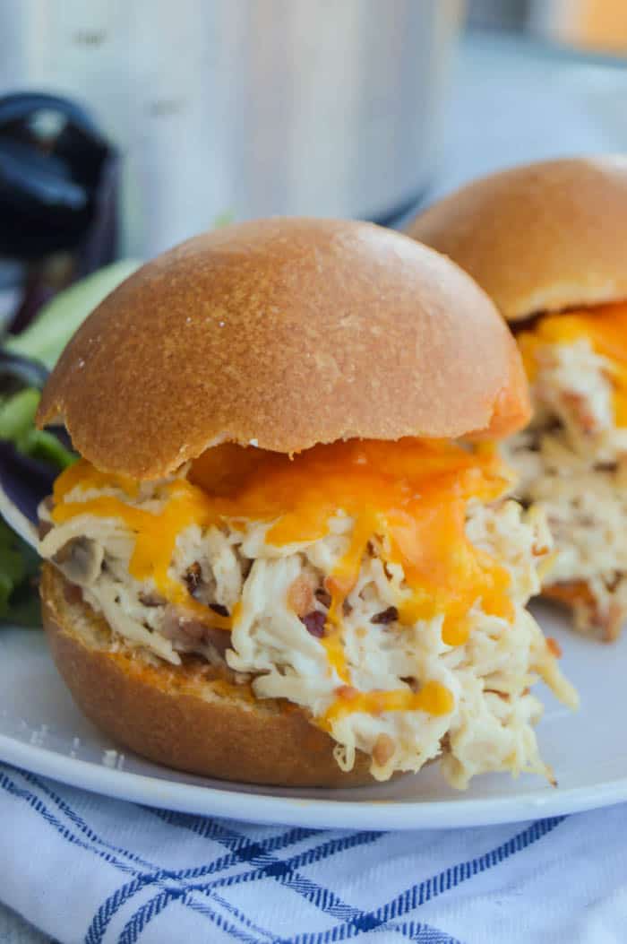 Slow Cooker Chicken Bacon Ranch Sliders • The Diary of a Real Housewife