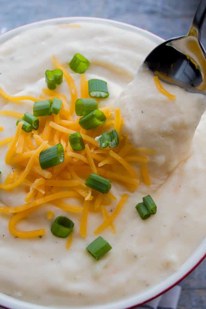 Cheddar Ranch Mashed Potatoes • The Diary of a Real Housewife