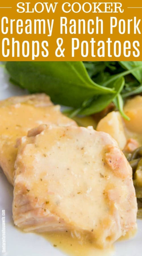 Slow Cooker Creamy Ranch Pork Chops and Potatoes