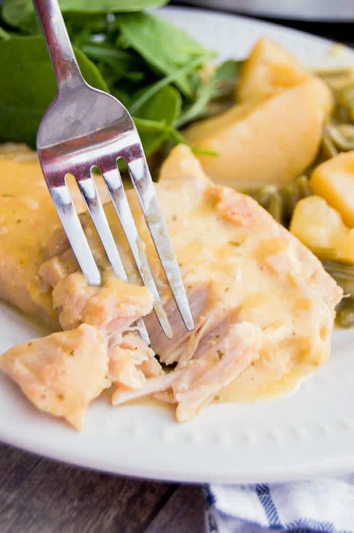 Slow Cooker Creamy Ranch Pork Chops and Potatoes