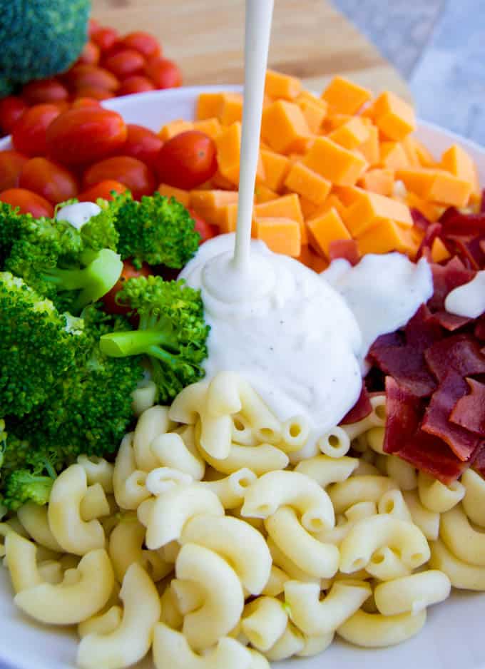 Bacon Ranch Pasta Salad - The Diary of a Real Housewife