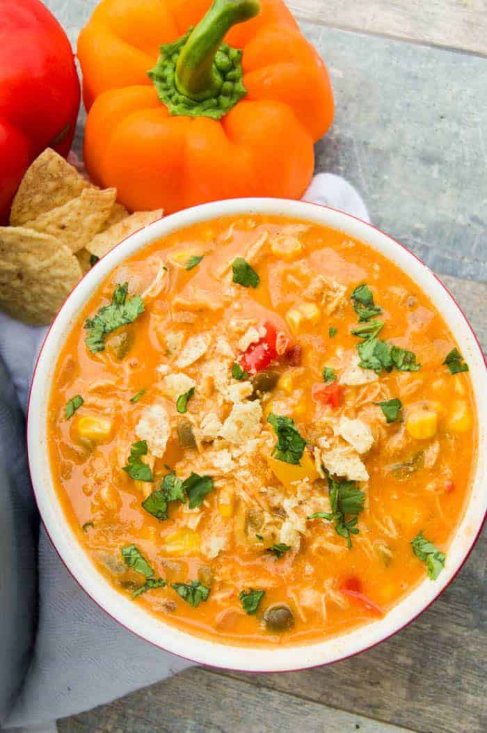 Creamy Chicken Fajita Soup