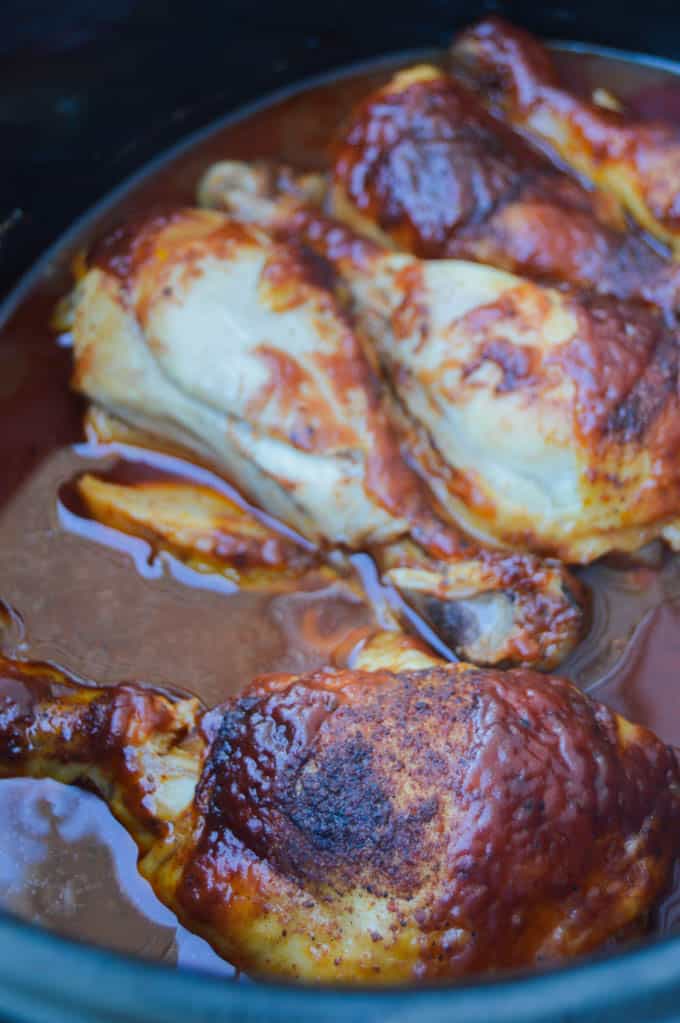 Slow Cooker BBQ Chicken Legs • The Diary of a Real Housewife