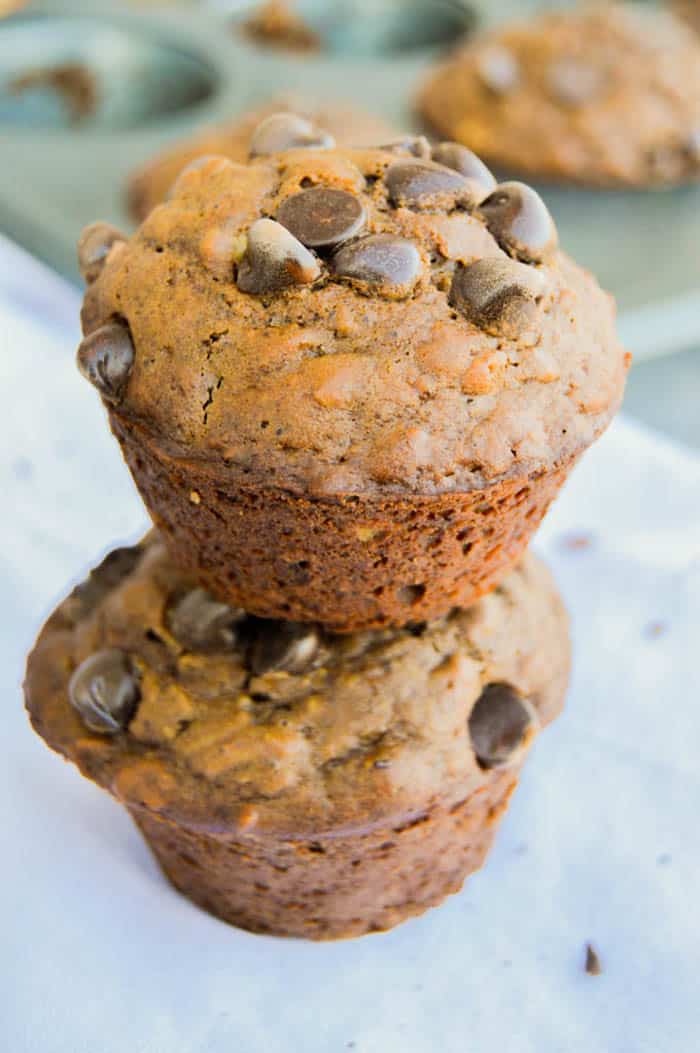 Double Chocolate Oatmeal Muffins