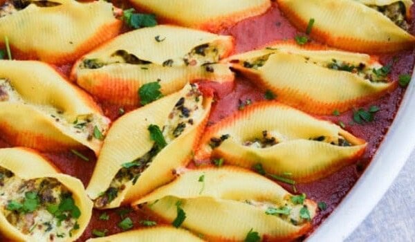 Sausage and Spinach Stuffed Shells
