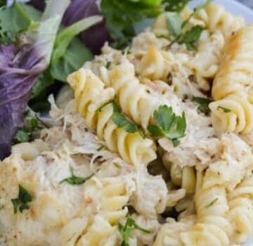 Slow Cooker Lemon Pepper Chicken and Rotini
