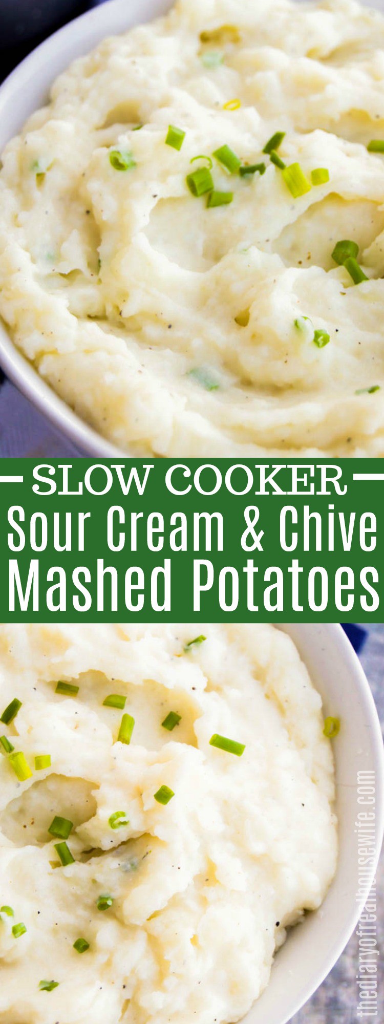 Slow Cooker Sour Cream and Chive Mashed Potatoes