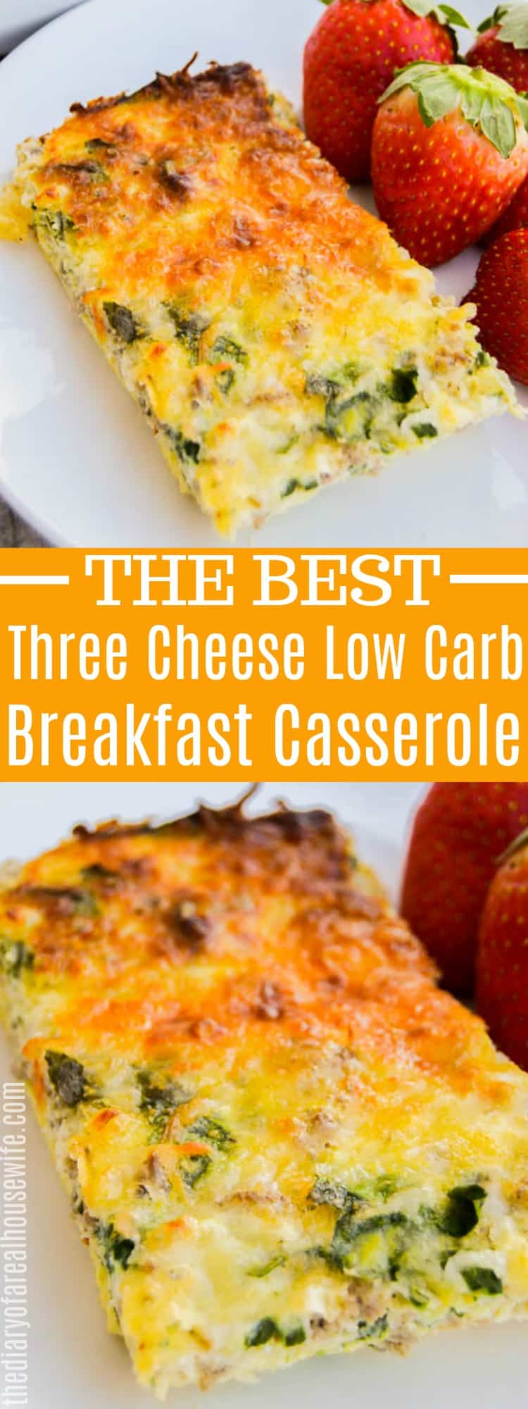 Three Cheese Low Carb Breakfast Casserole