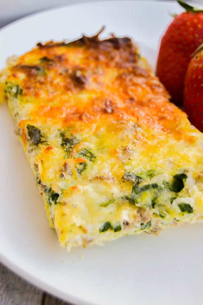 Three Cheese Low Carb Breakfast Casserole