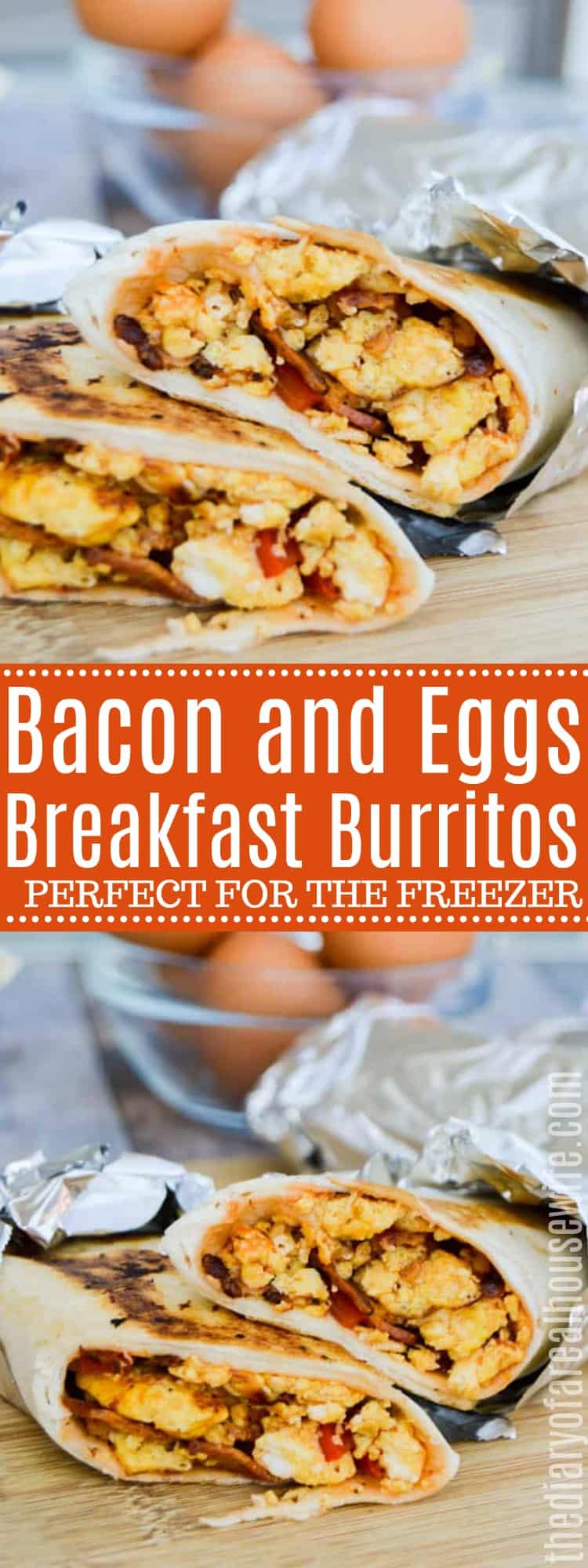 Bacon and Eggs Breakfast Burritos