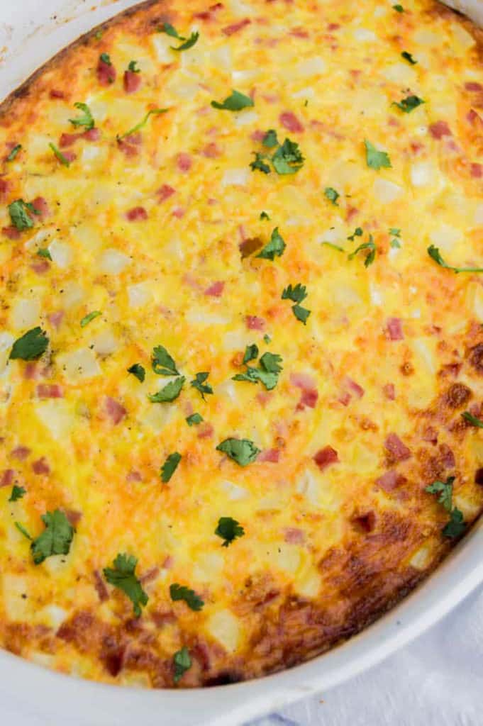 Ham and Potato Breakfast Casserole • The Diary of a Real Housewife