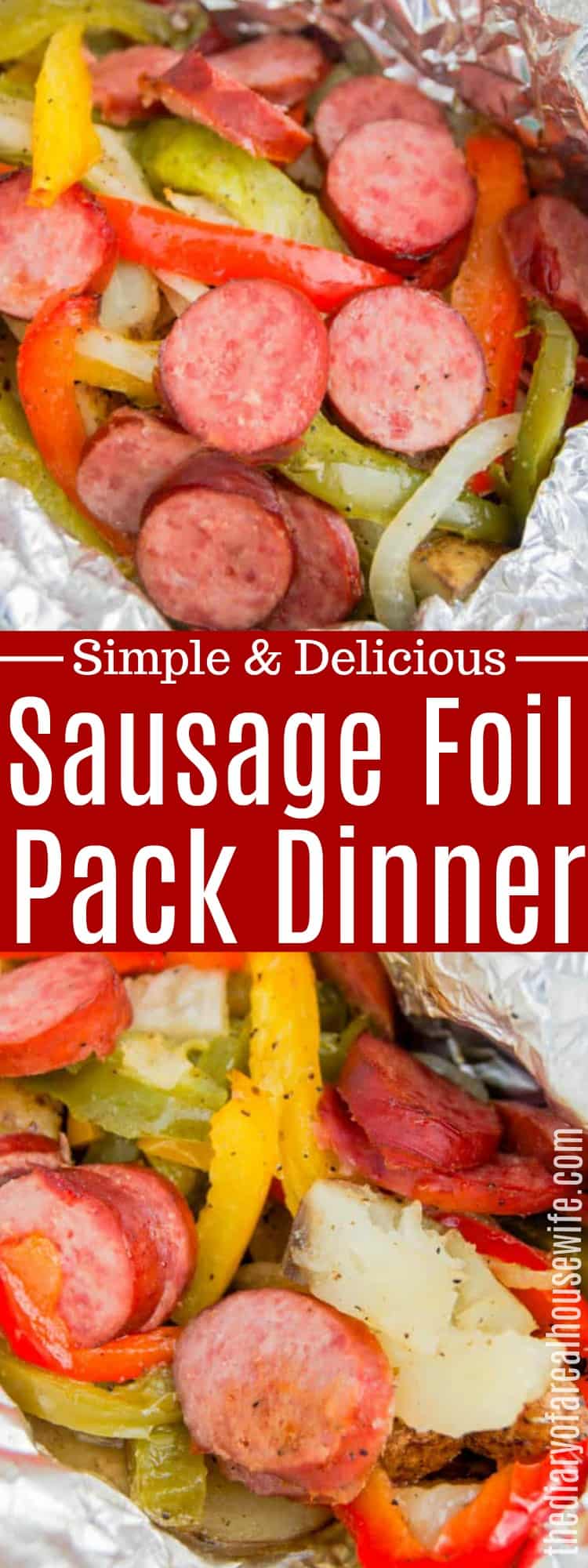 Foil Packet Cheesy Sausage and Peppers - Skinnytaste