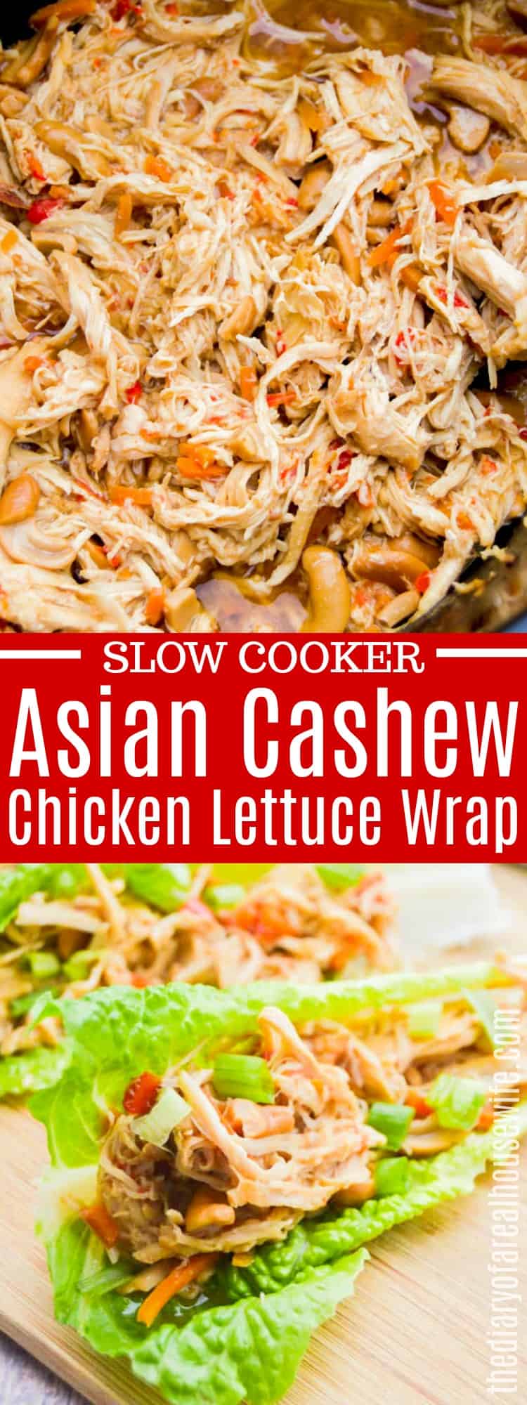 Slow Cooker Asian Chicken Lettuce Wraps • The Diary of a Real Housewife