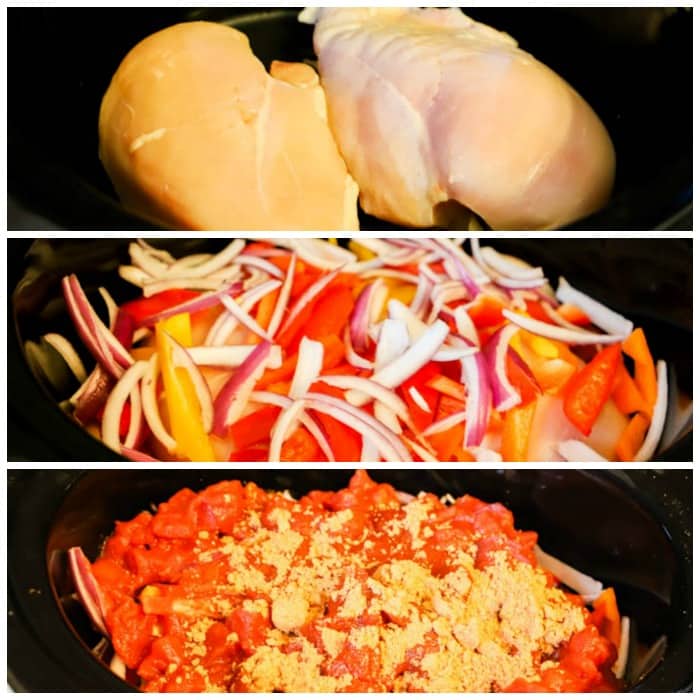 Fajitas au poulet à la mijoteuse