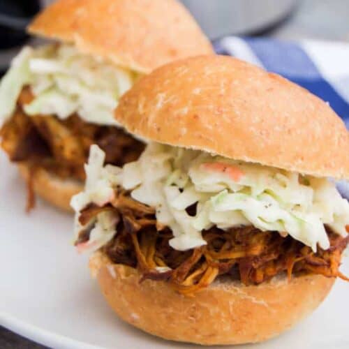 Slow Cooker BBQ Chicken Sliders