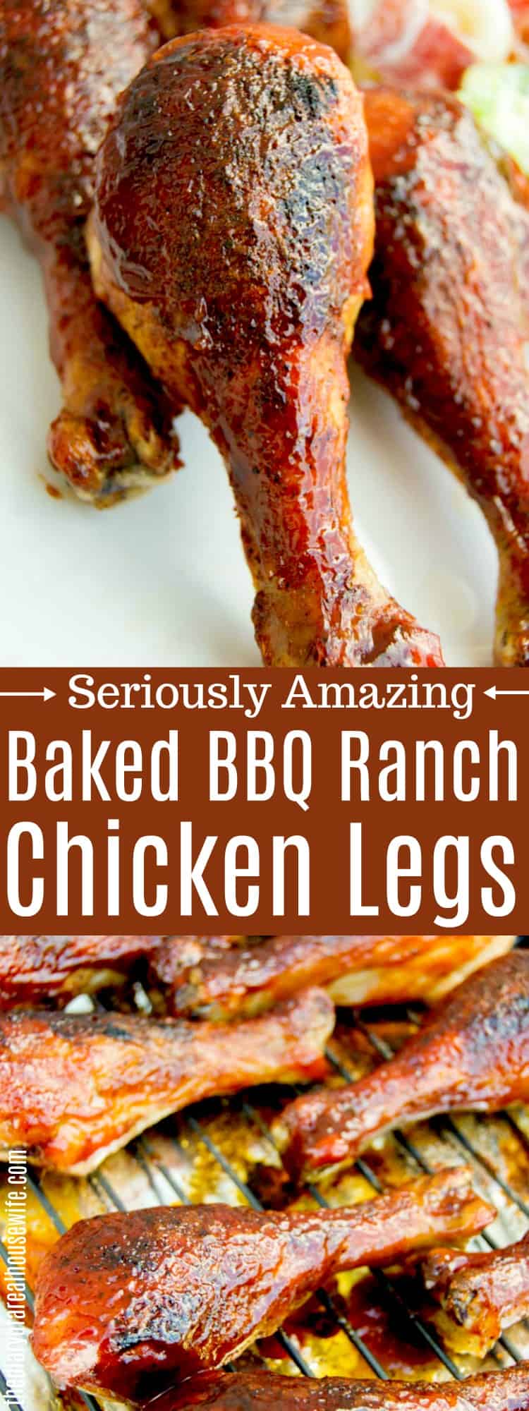 Baked BBQ Ranch Chicken Legs