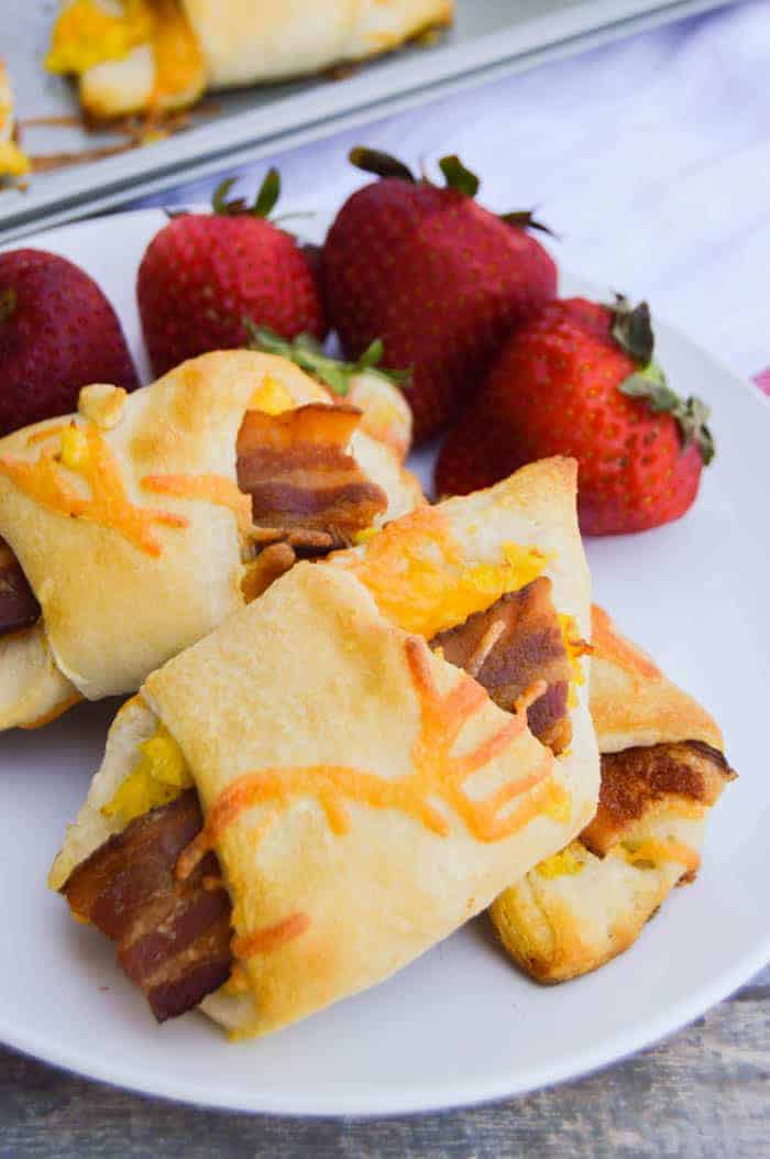 Breakfast Bacon Crescent Rolls Ups