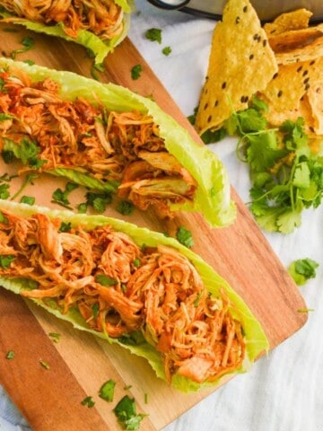 Slow Cooker Chicken Taco Lettuce Wraps