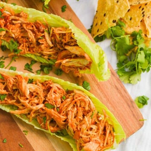 Slow Cooker Chicken Taco Lettuce Wraps