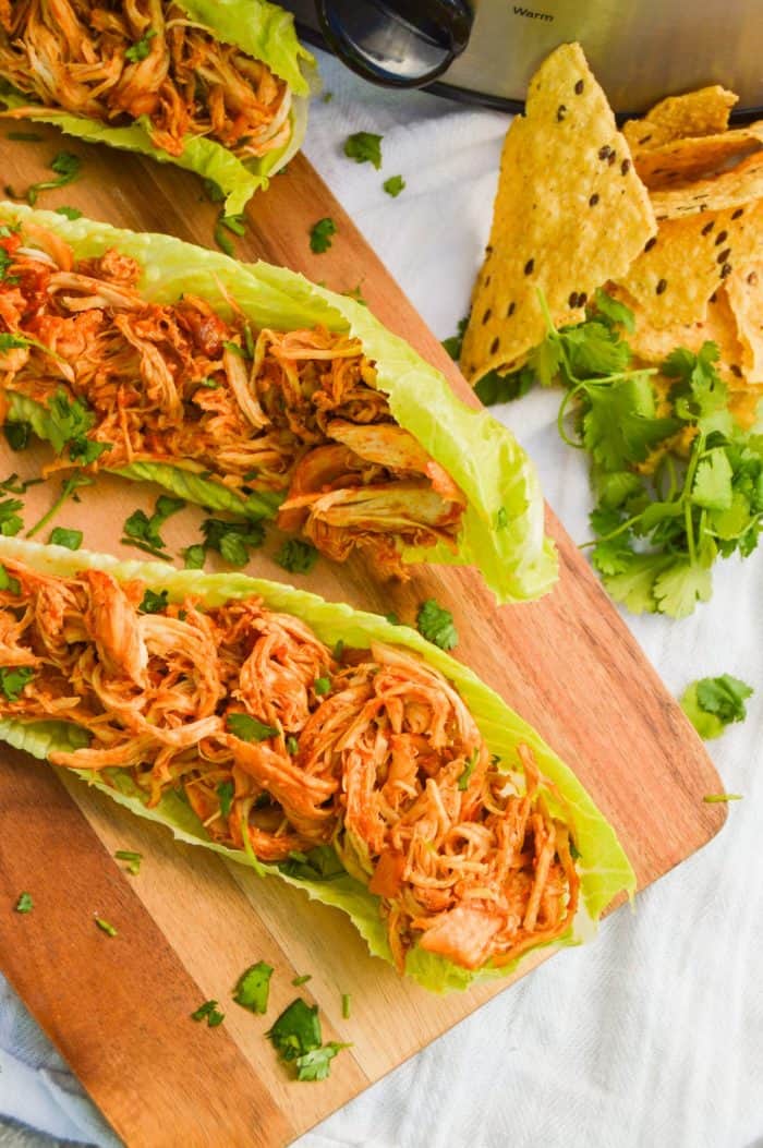 Slow Cooker Chicken Taco Lettuce Wraps