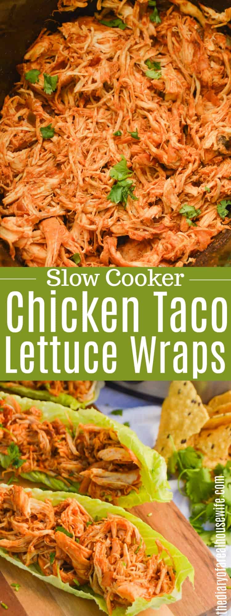 Slow Cooker Chicken Taco Lettuce Wraps