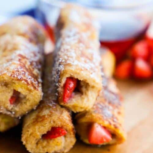 Strawberry French Toast Roll Up