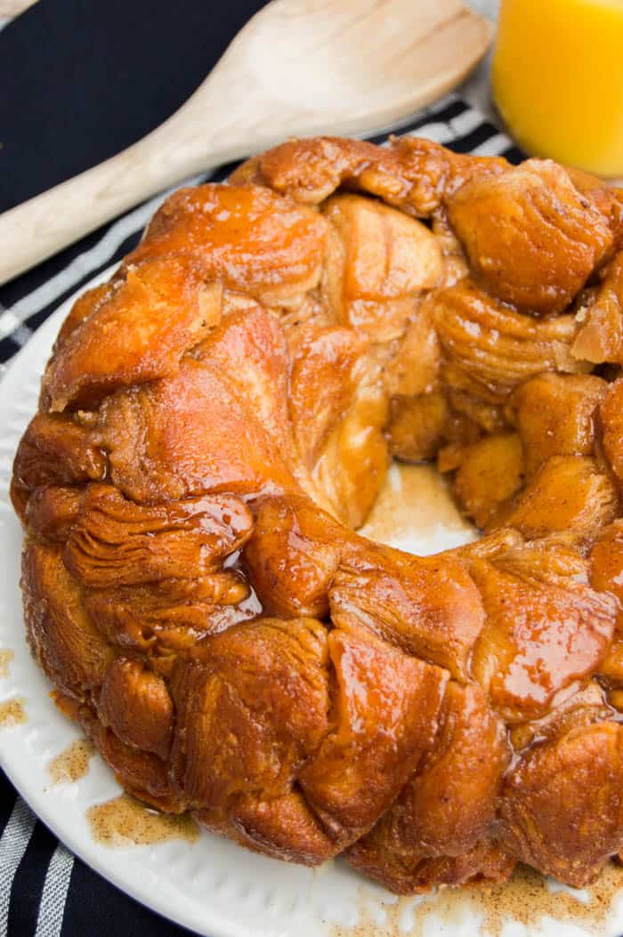 monkey bread on a white plate