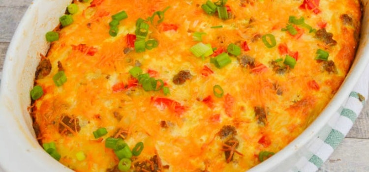 Make Ahead Breakfast Casserole • The Diary of a Real Housewife