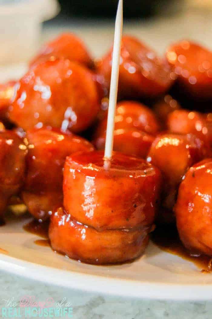 Slow Cooker Sweet Kielbasa • The Diary of a Real Housewife