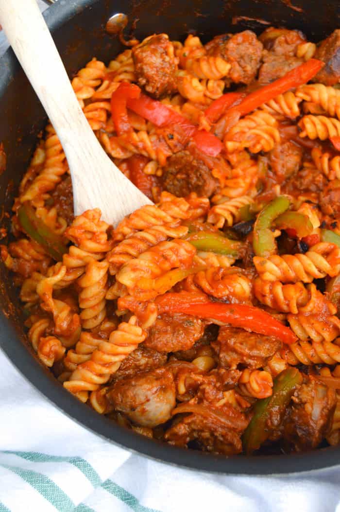 Italian Sausage and Pepper Rotini • The Diary of a Real Housewife