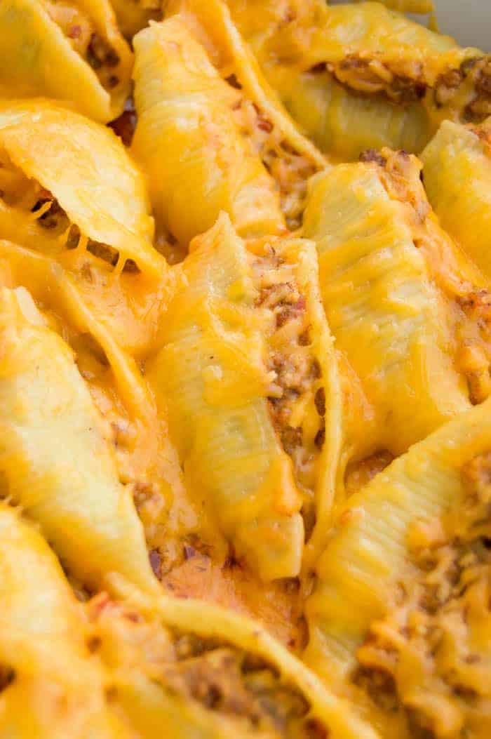 Cheeseburger Stuffed Shells • The Diary of a Real Housewife