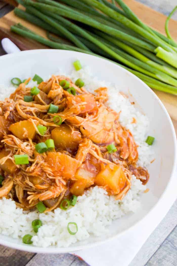 Slow Cooker Pineapple BBQ Chicken