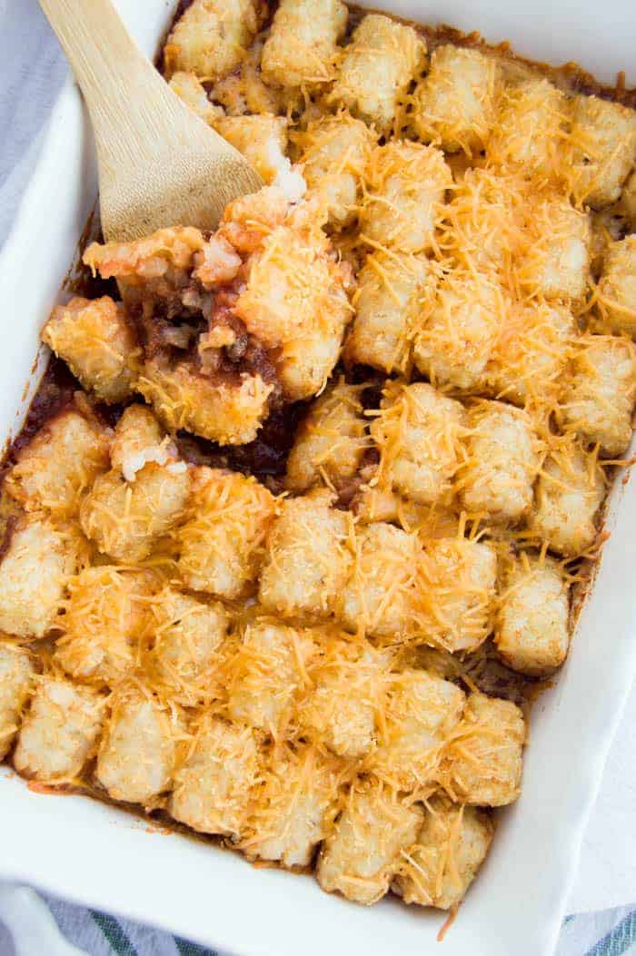 Tater Tot Sloppy Joe Casserole