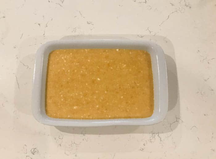 added corn pudding mix to casserole dish before cooking