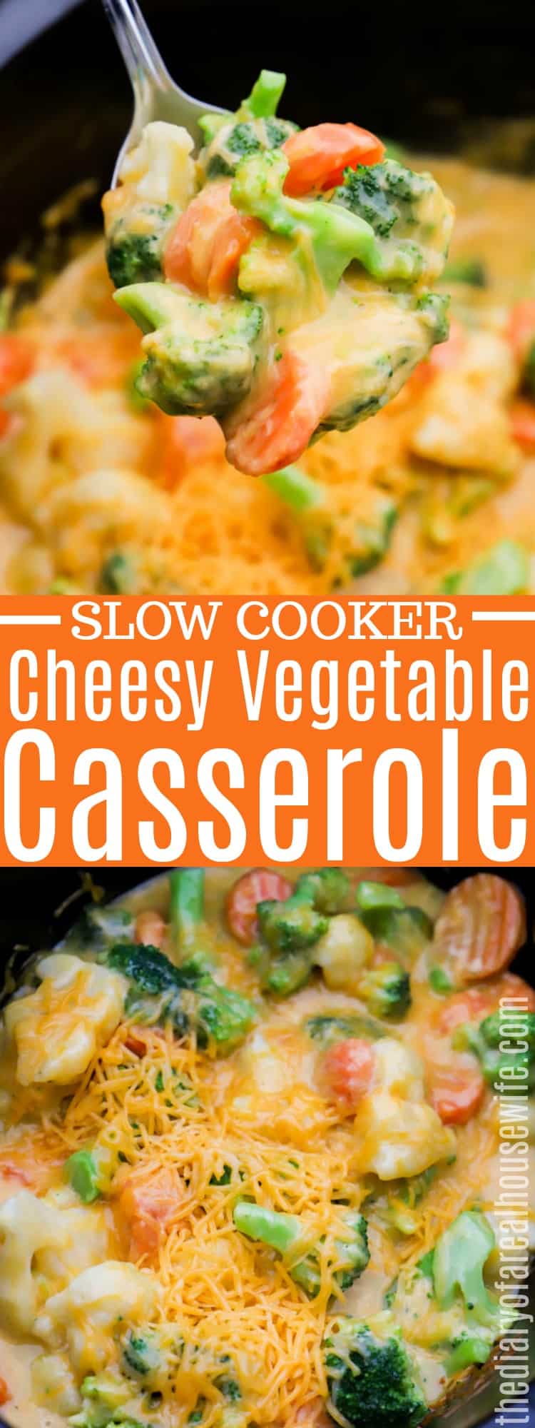 Slow Cooker Cheesy Vegetable Casserole