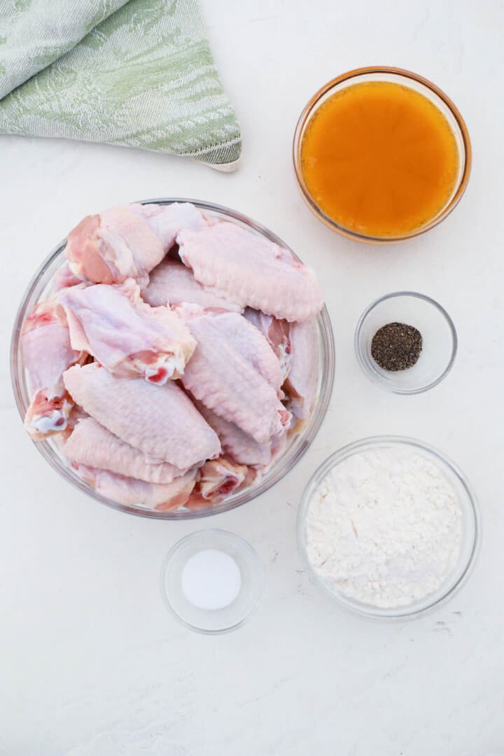 ingredients for buffalo chicken wings.