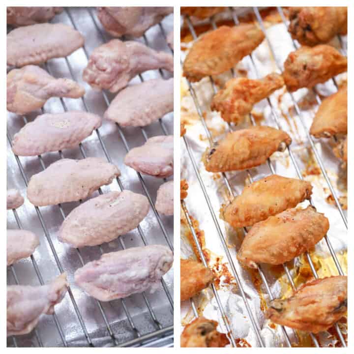 placing and baking your chicken wings on the wire rack