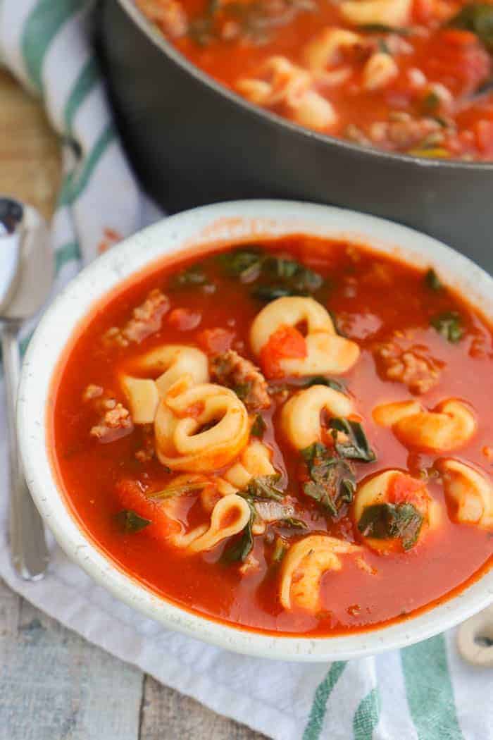 Italian Sausage Tortellini Soup