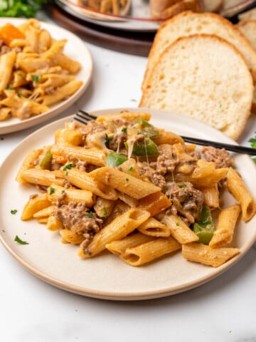 Philly Cheesesteak Pasta