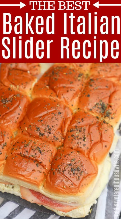 Italian Sliders for dinner ready to serve