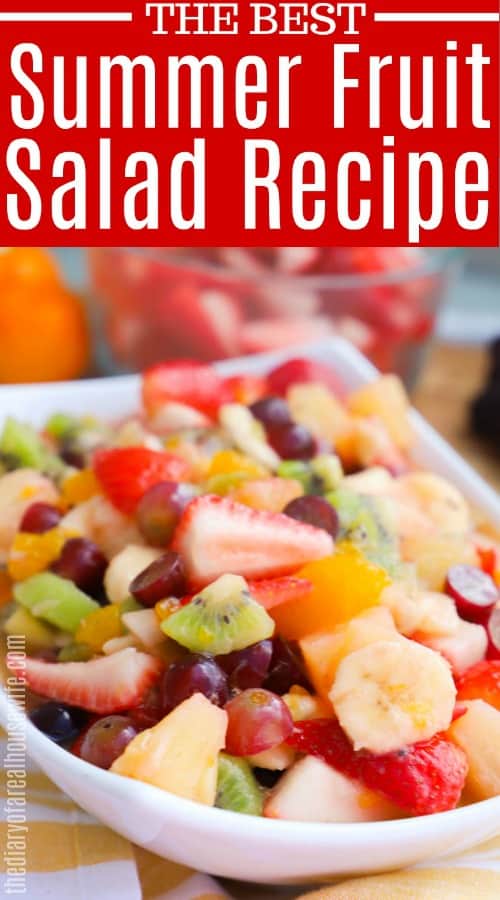 Fruit Salad pinterest image with text